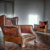 20th century Chesterfield armchairs with wings