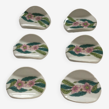 Lot de six porte-couteaux porcelaine de Paris