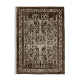 Handmade rustic anatolian 1970s 209 cm x 297 cm brown rug