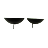 Pair wall sconces in black metal
