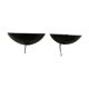 Pair wall sconces in black metal