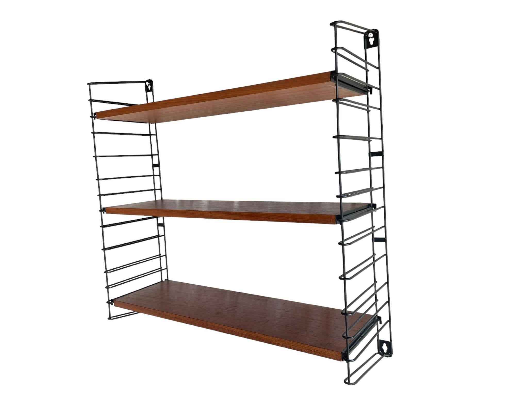 Scandinavian modular shelf Tomado Holland design metal and wood vintage 50's 60's