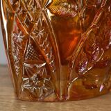 Pair of garden rose vases made of Brockwitz carnival glass, 1915