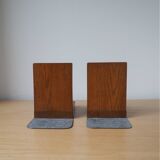 Pair (2) Wooden Bookends - Amsterdam School - 1920s, the Netherlands