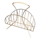 Vintage gold metal magazine rack
