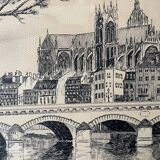 Dessin ancien à l’encre noire