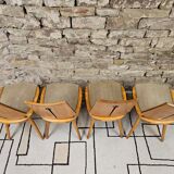 Set of 4 brutalist bistro chairs