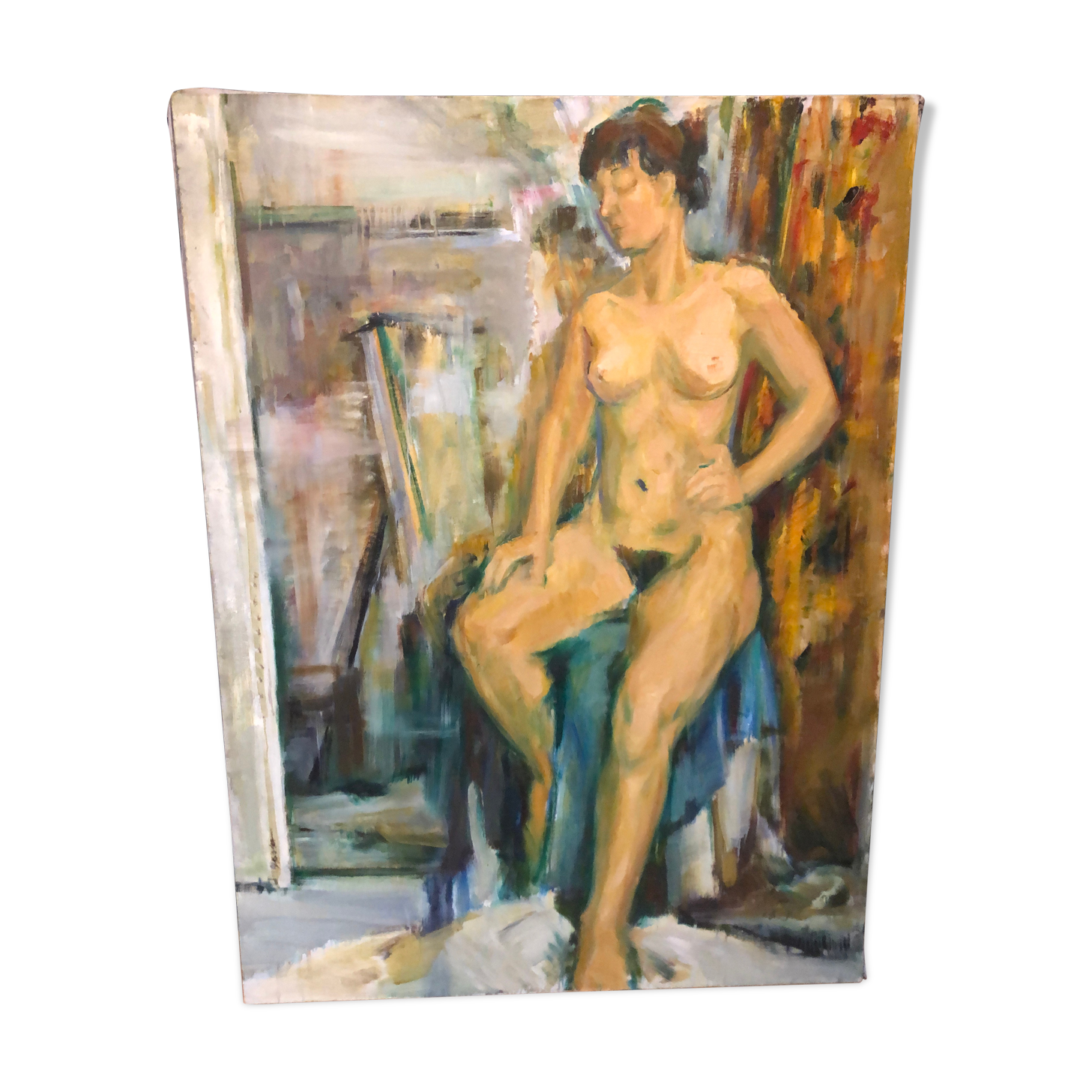 Oil painting on canvas signed Kazuko Toyokawa