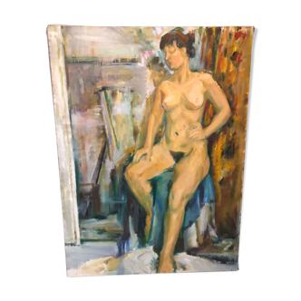 Oil painting on canvas signed Kazuko Toyokawa