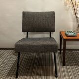 Reupholstered modernist fireside chair