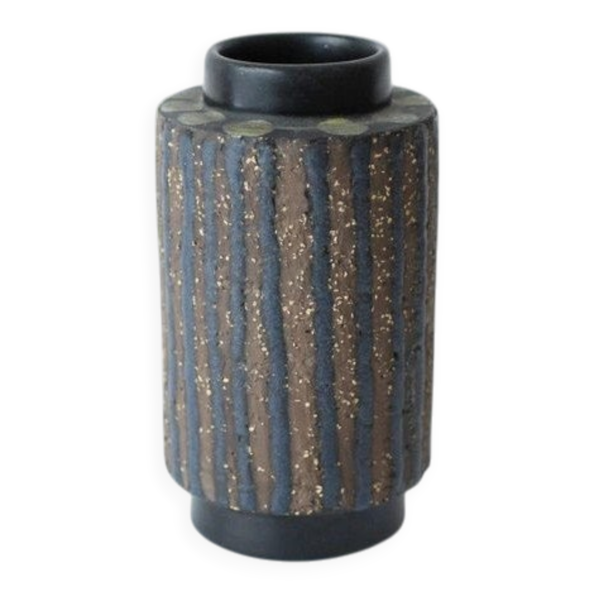 Mid-century modern Scandinavian brutalist pottery vase by Mari Simmulson for Upsala Ekeby, 1970s