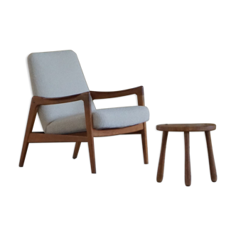 Mid Century Danish Easy Chair, Attributed to Tove and Edvard Kindt Larsen, 1960s