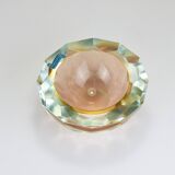 Large Faceted Murano Glass Bowl for Caviar, Italy, 1960s