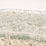 Square glass ice Murano ceiling light, Kaiser, Germany, 1970s