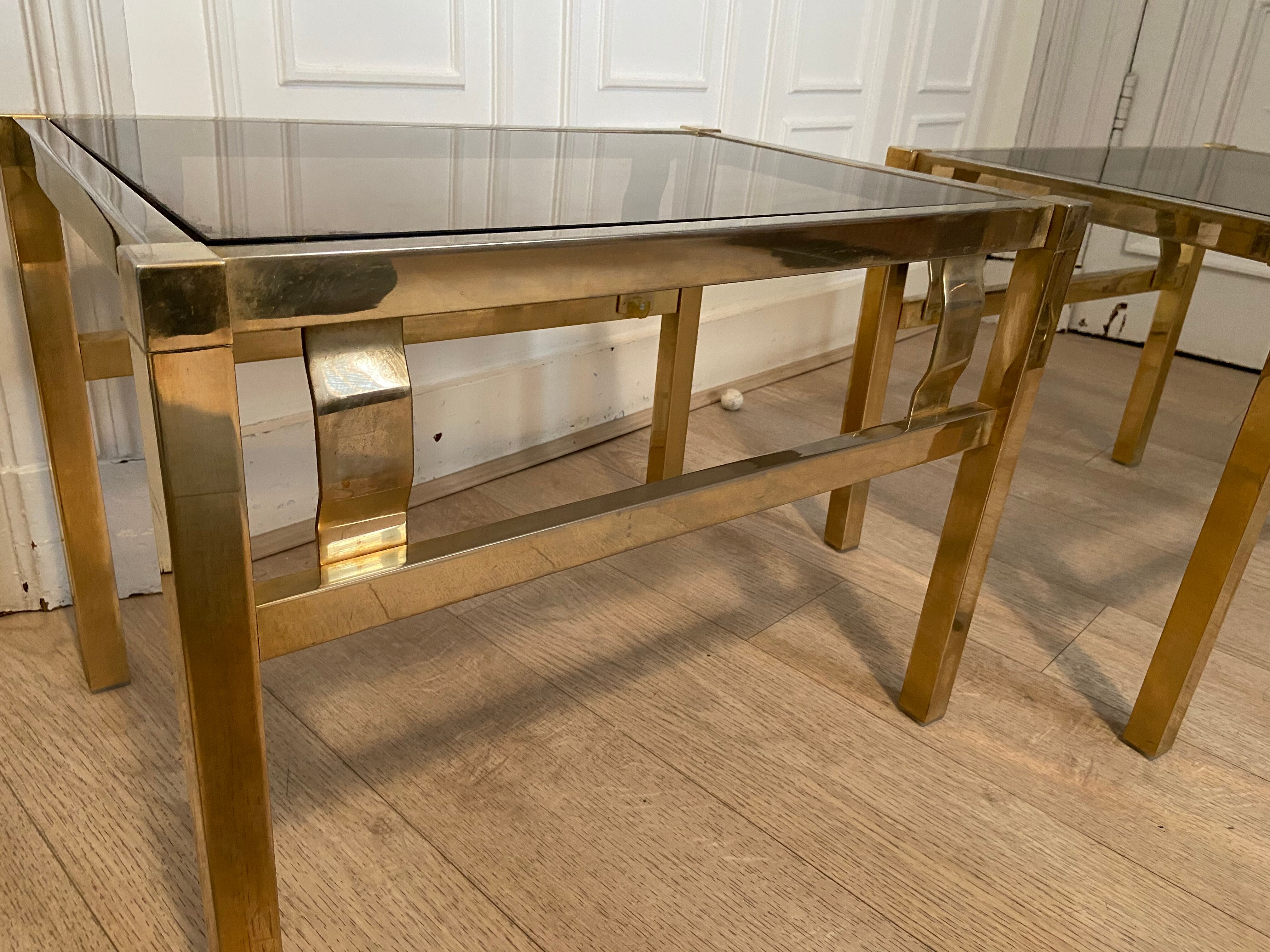 Pair of side table Hollywood Regency, 1970