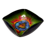 Black and Green Ceramic Vide Poche by Giovanni Poggi for San Giorgio