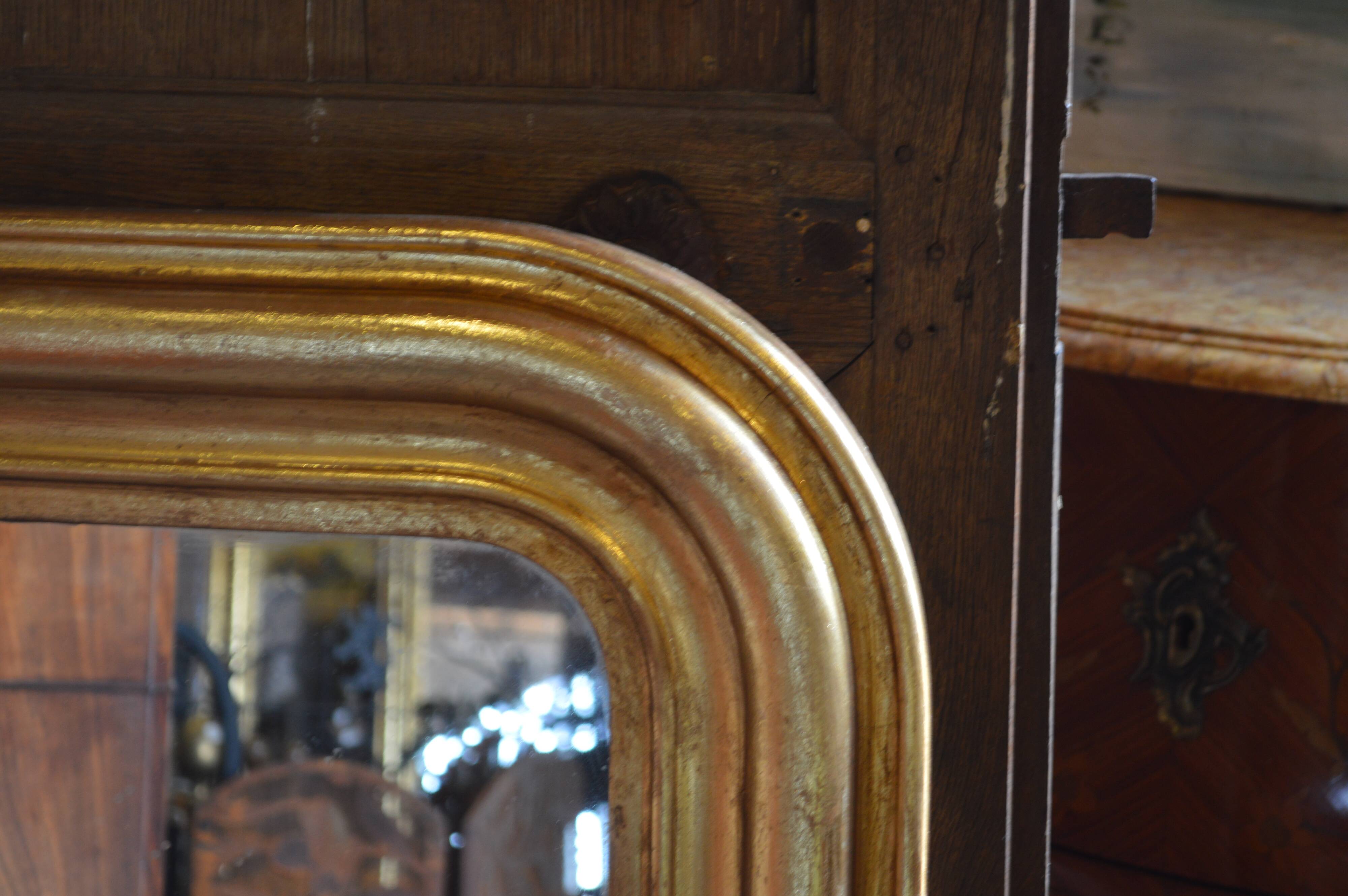 Louis Philippe style gold mirror 77x106cm