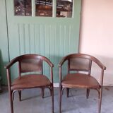 Pair of Fischel bistro armchairs