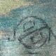 Tableau pastel, vers 1930 monogramme "Rue de village"