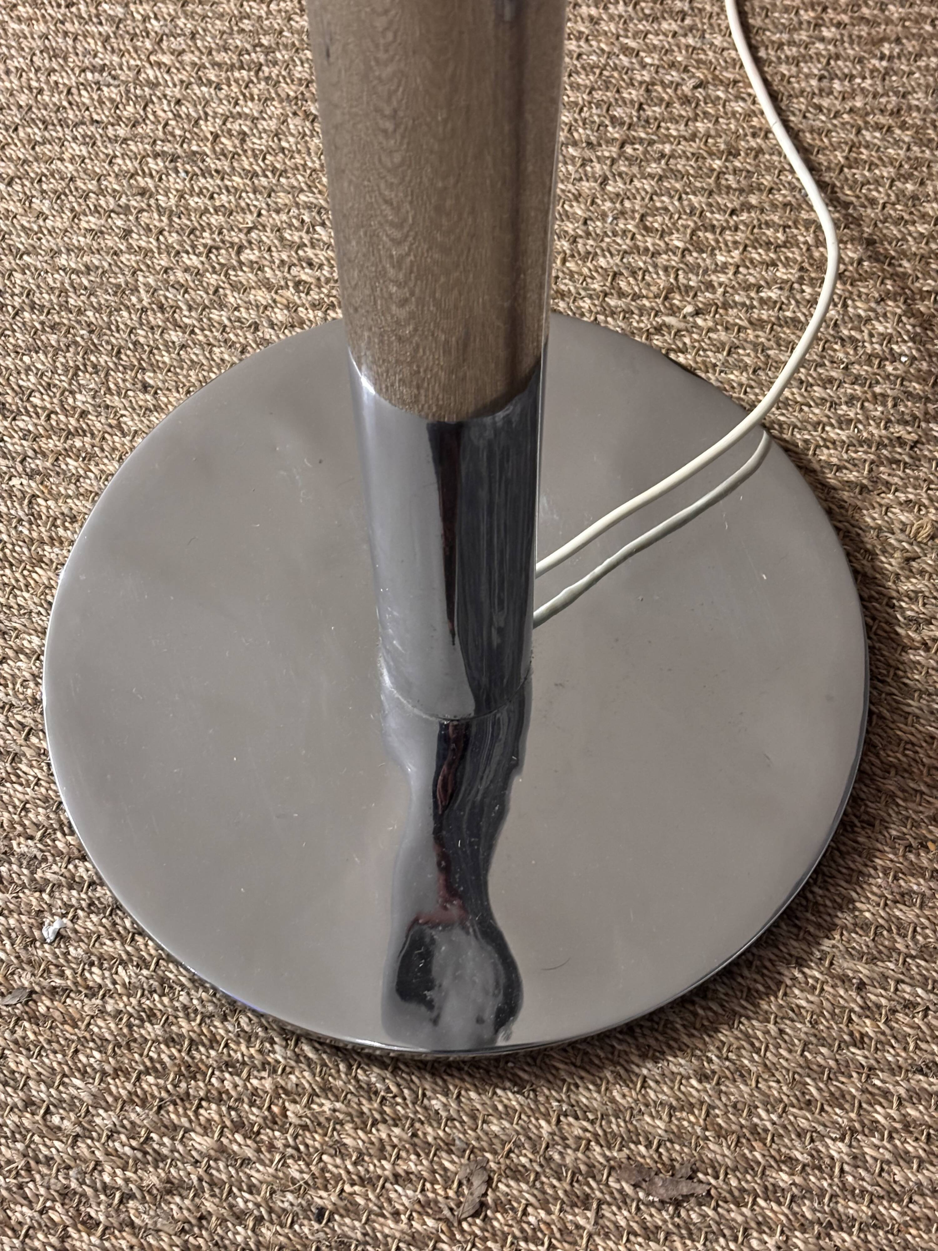 Lampadaire italien chrome 1970 vintage design