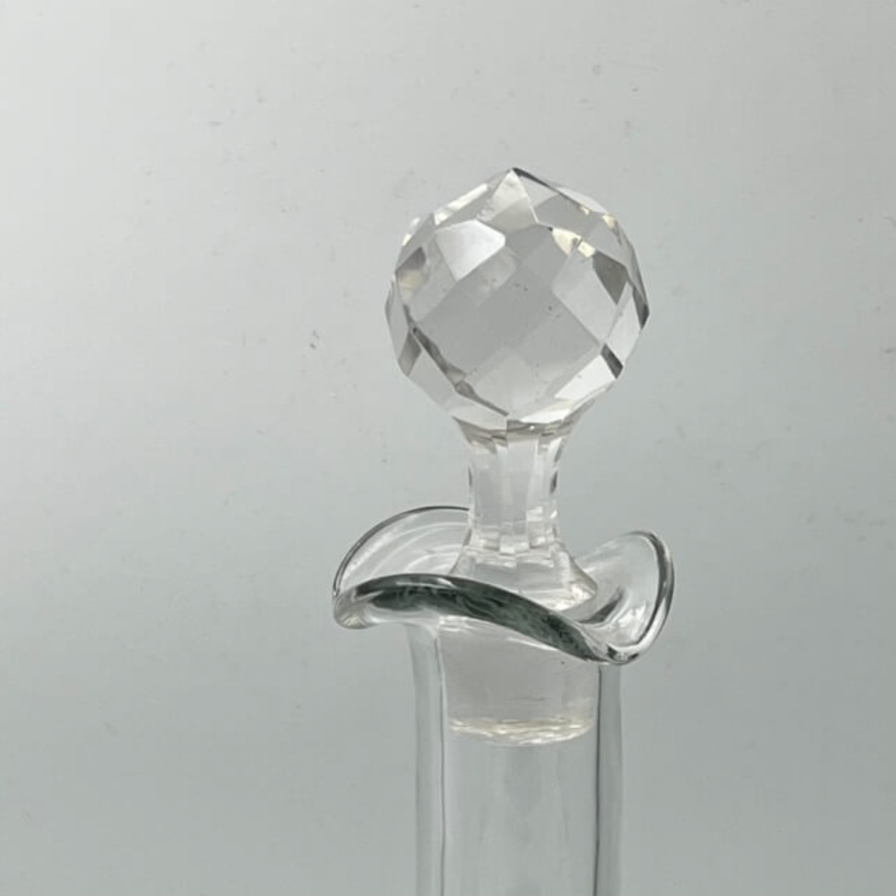 Engraved glass decanters