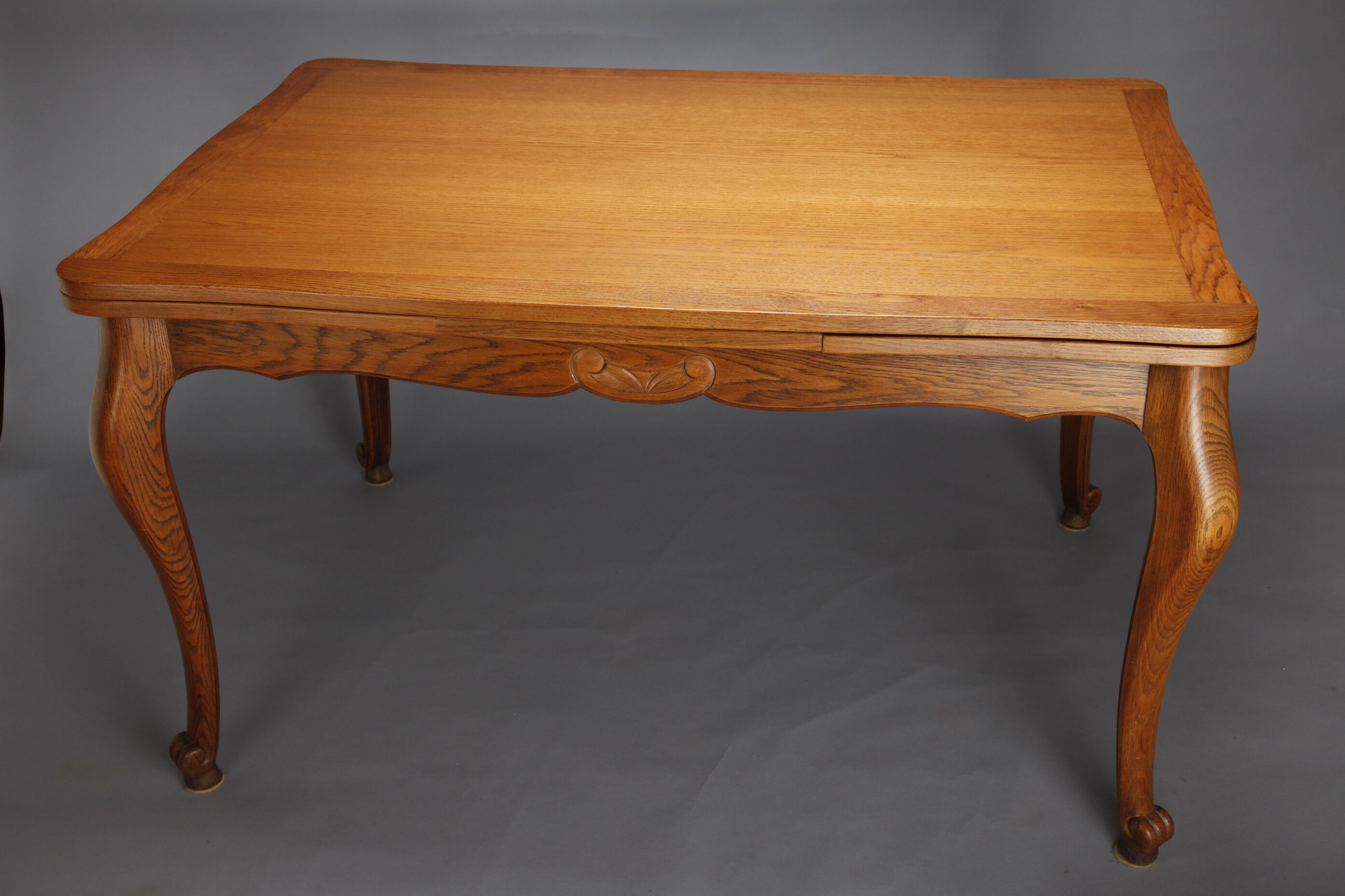 Solid oak table inspired by Louis XV