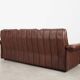 Brown leather sofa, Swiss design, 1970s