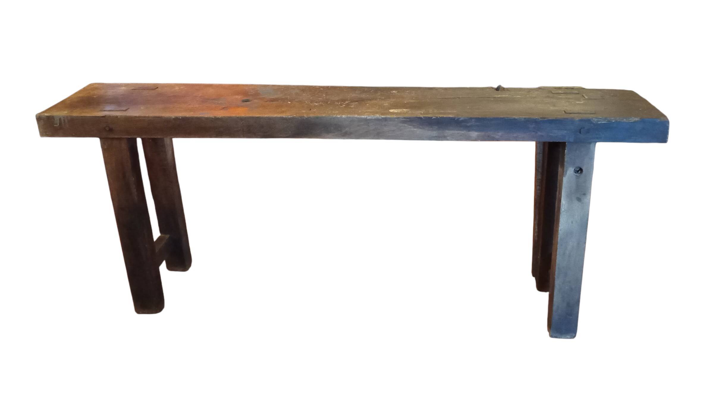 Old carpenter's workbench for furniture making.