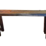 Old carpenter's workbench for furniture making.