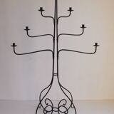 Large Wrought Iron Floor Candelabra, 1950s