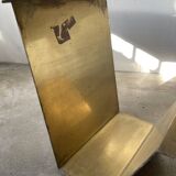 Addor 60s sculptural marble and brass coffee table