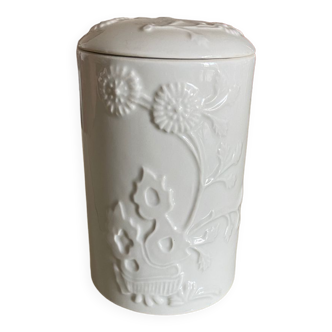 White Limoges porcelain pot