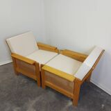 Paire de fauteuils/chaise longue des années 1970