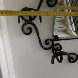 Twisted wrought iron wall-mounted coat rack