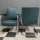 Set of 2 Green Mauser tubular chairs model RS7 Bauhaus 1930s