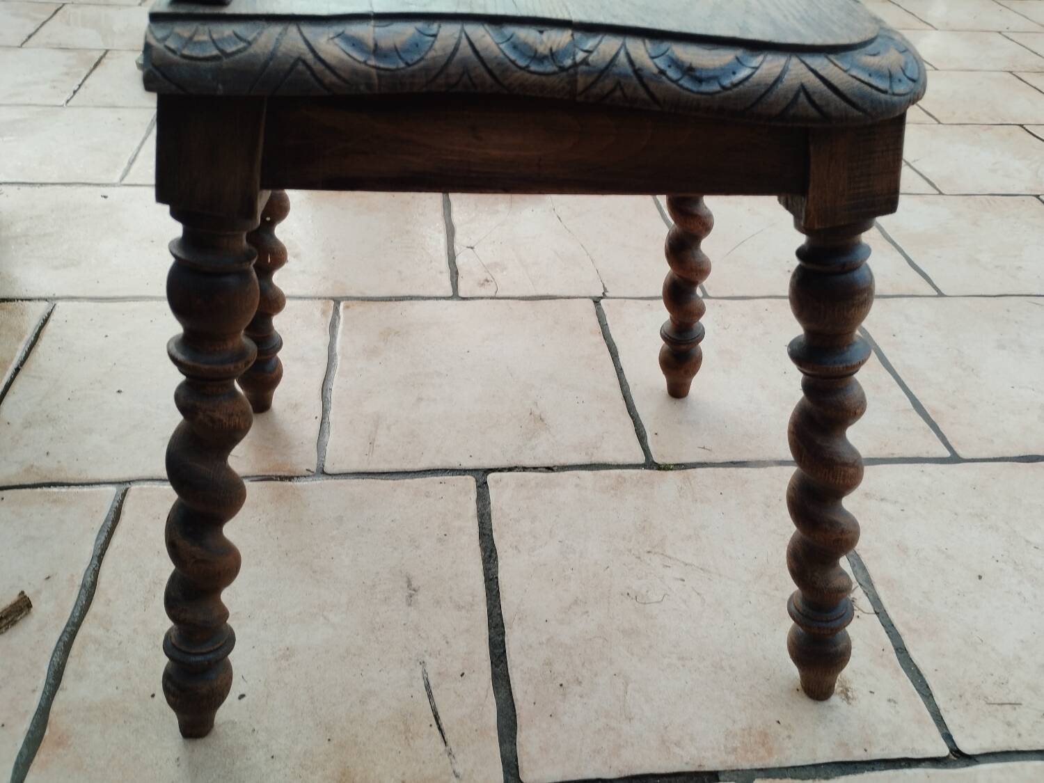 Pair of old Alsatian brutalist chairs