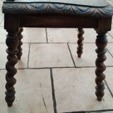 Paire de chaises brutaliste alsaciennes ancienne