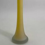Vintage yellow glass paste vase
