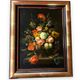 Oil on canvas still life with flower bouquet signed Jord