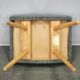 1960s Czech Mid-Century Modern Upholstered Stool with Beech Wood Legs