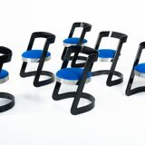 Set of 6 Chairs by Willy Rizzo for Mario Sabot, Italy, 1970s - New Upholstery