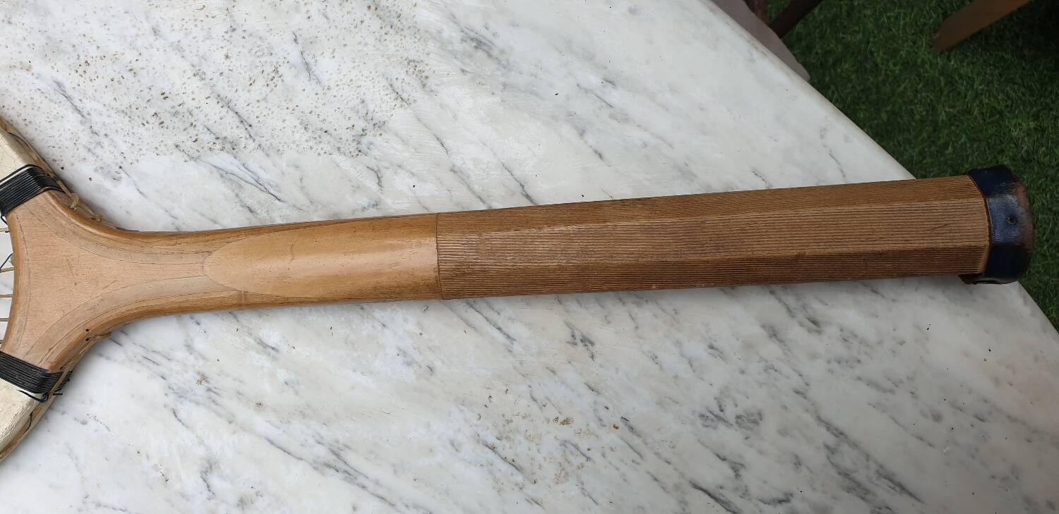 Pair of old tennis rackets circa 1930