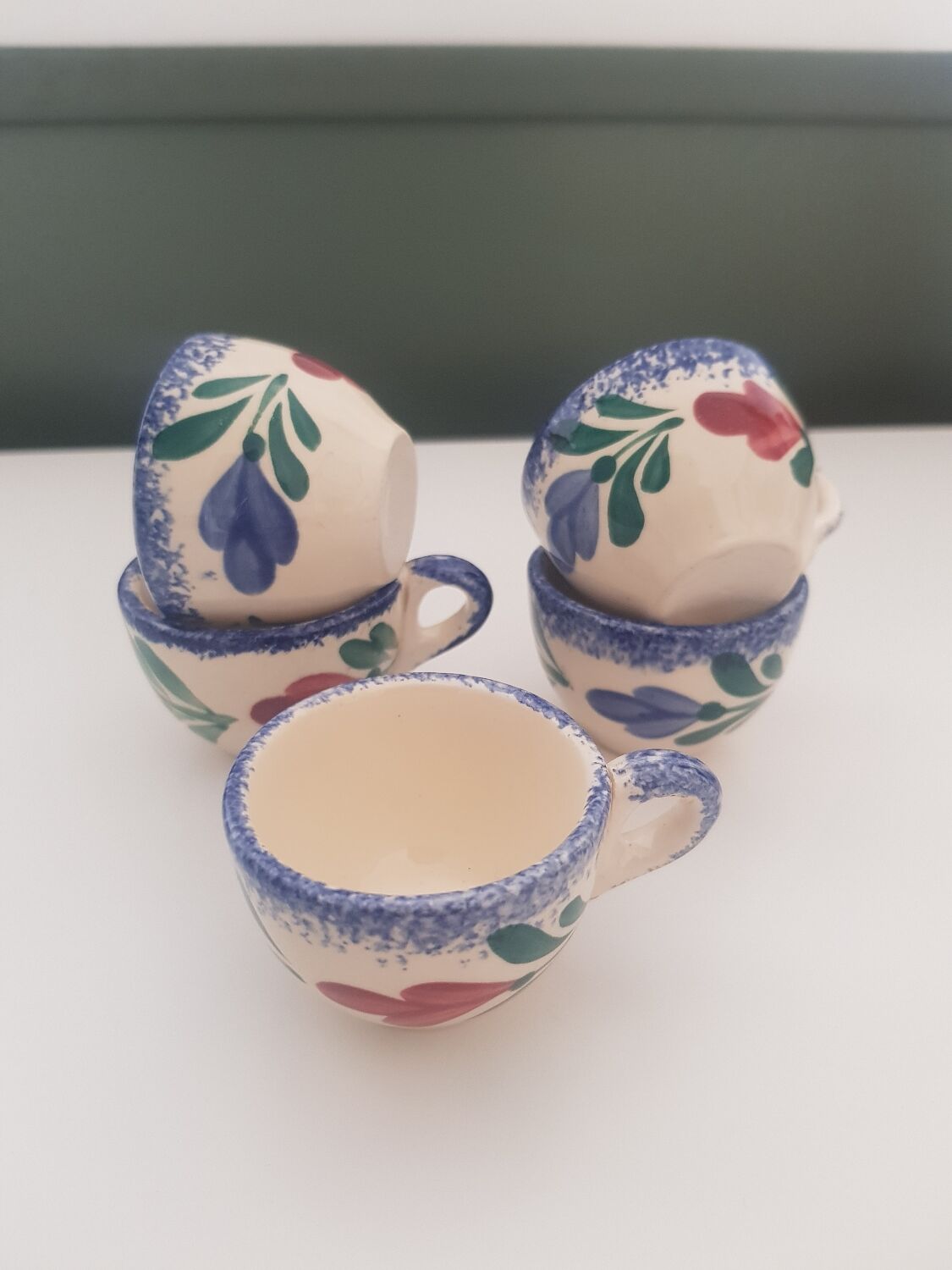 5 Quimper egg cups