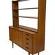 Vintage teak wall cabinet bookcase workplace Danish Design 60's