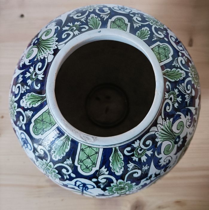 Vase "Egg" Porcelain of Rouen