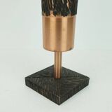 Footed copper vase brutalist minimalist design 1960s ikebana flower vase