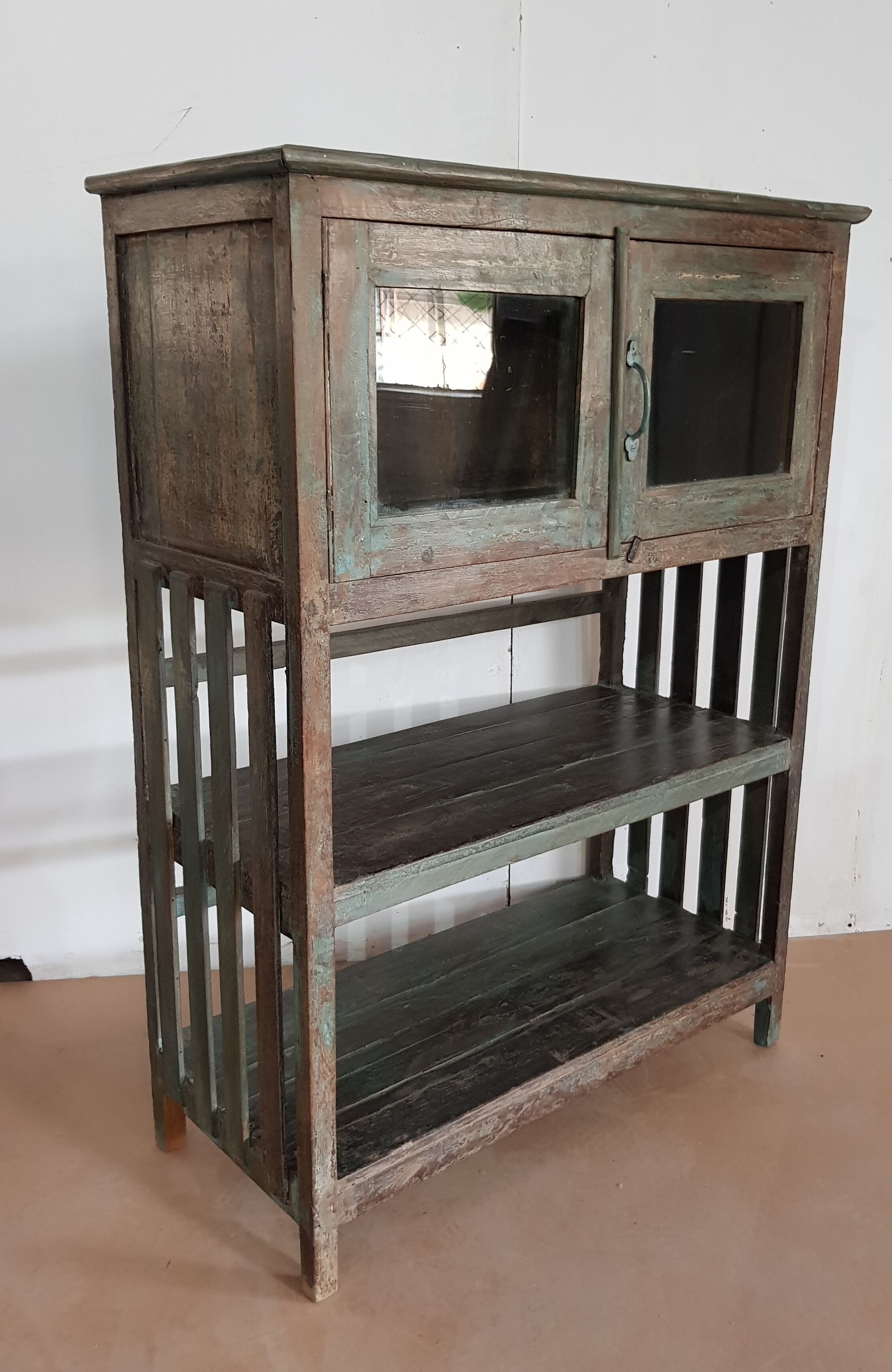 Old cupboard burmese teak shelf
