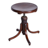Tabouret pivotant Art Déco en hêtre de Thonet, République tchèque, années 1930