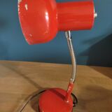 Bedside lamp desk red patinated metal