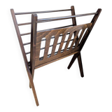 Vintage wooden magazine rack with Scandinavian design